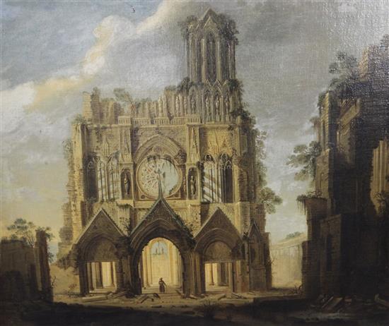 George Cuitt The Younger (1779-1854) Abbey ruins, 21 x 24in.